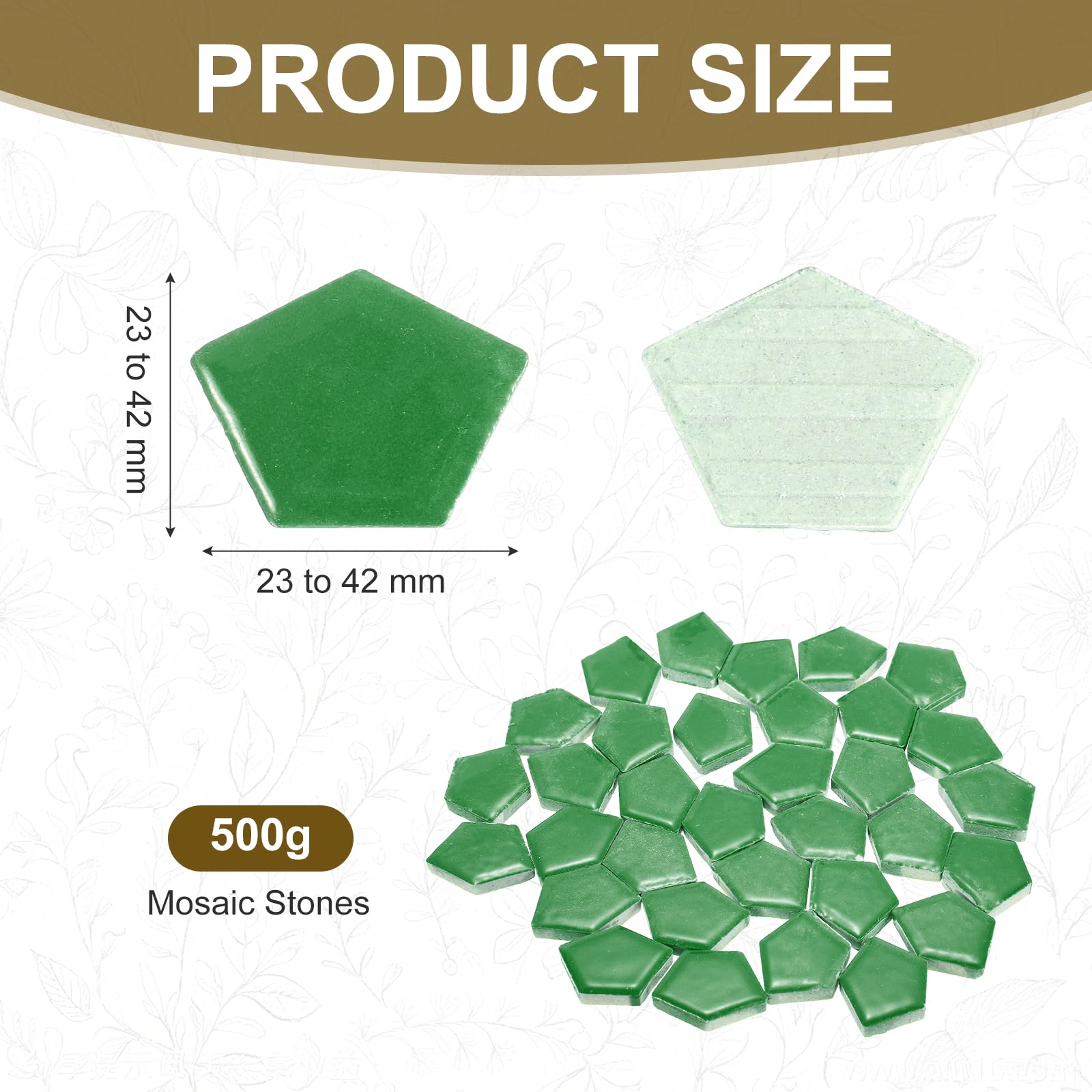 QUARKZMAN Piastrelle A Mosaico Ceramica 500G Pietre Mosaico Verde-Blu