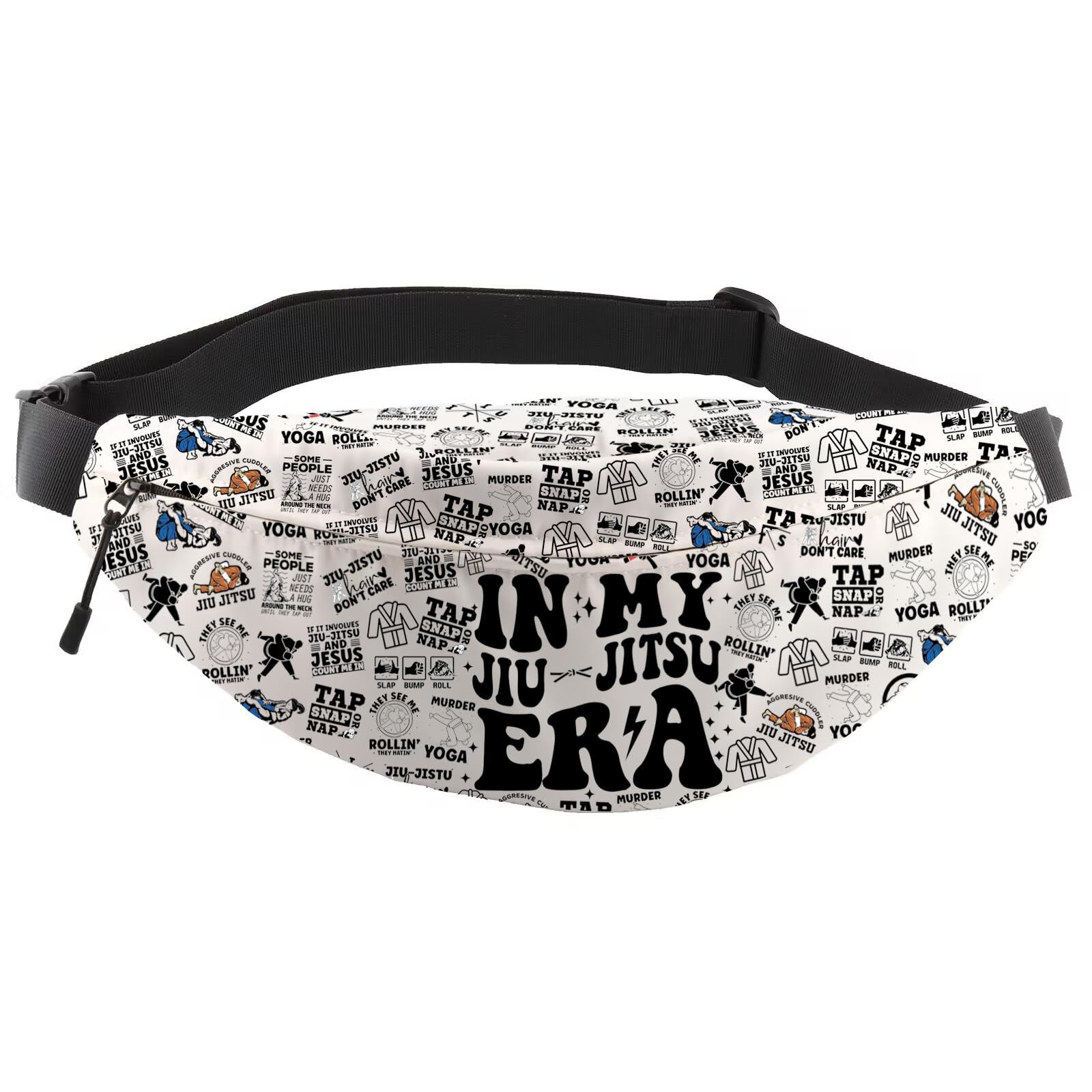 Brazilian Jiu-Jitsu Gift Judo Sport Theme Gift In My Jiu-Jitsu Era Combat Sports Fanny Pack Waist Bag For BJJ Fanatics (Jiu-Jitsu Era WB)