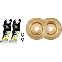 Black Ice Oscillating Tool Blades, DARTOTEK 2PCS Carbide Teeth Multitool Blades for Hard Metal, Nails, Screws, Bolts Universal