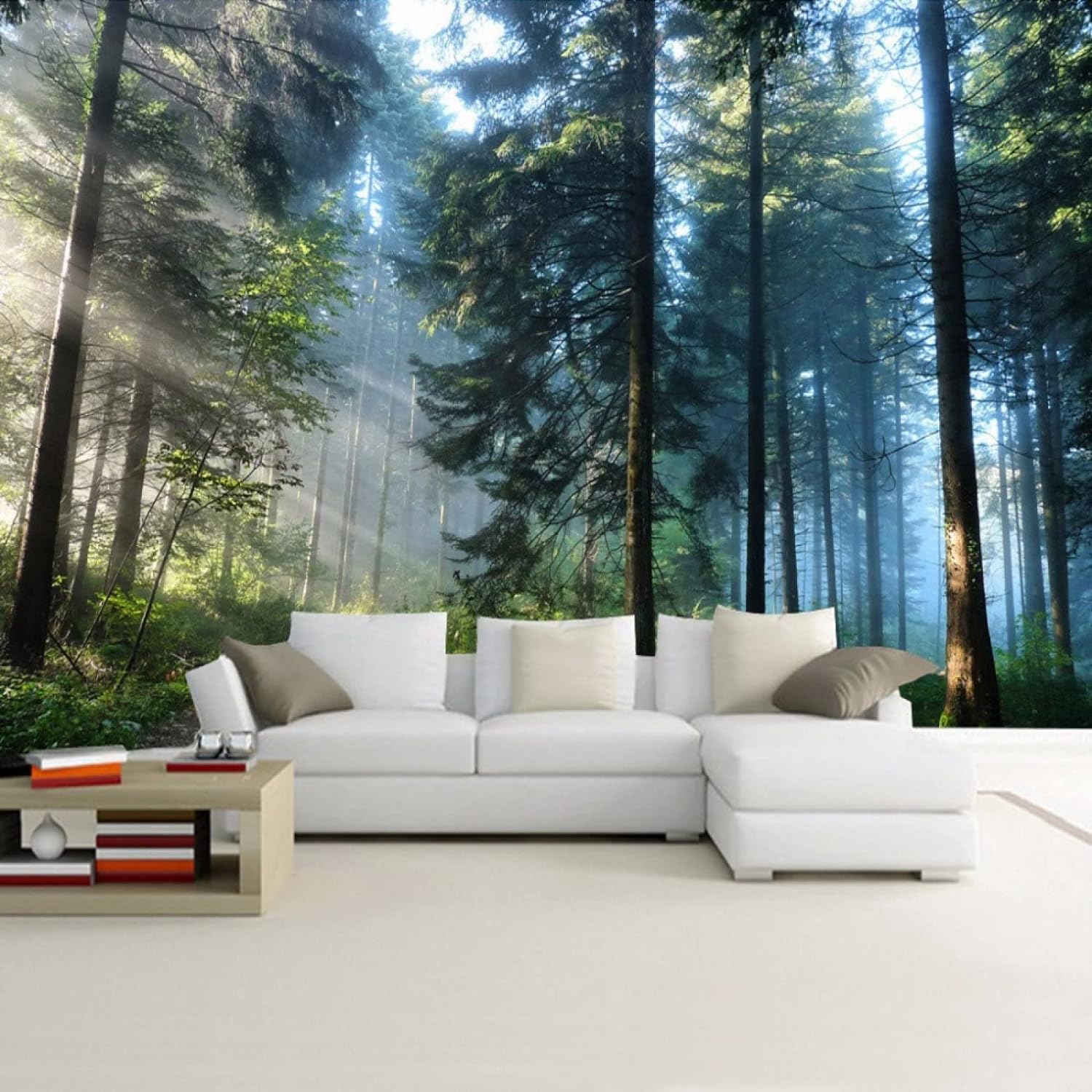 Papier peint mural 3D d'art moderne grand format pour salon de luxe