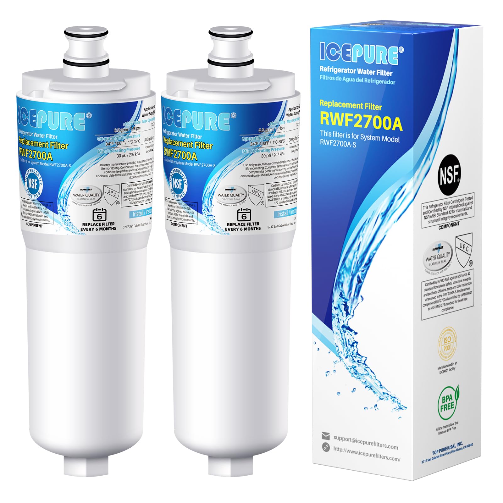 Amazon.com: ICEPURE CS-52 Refrigerator Water Filter, Compatible