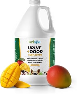 Urine & Odor Turf Detox: Mango Gallon Refill of Professional Enzyme Cleaner & Odor Eliminator for...