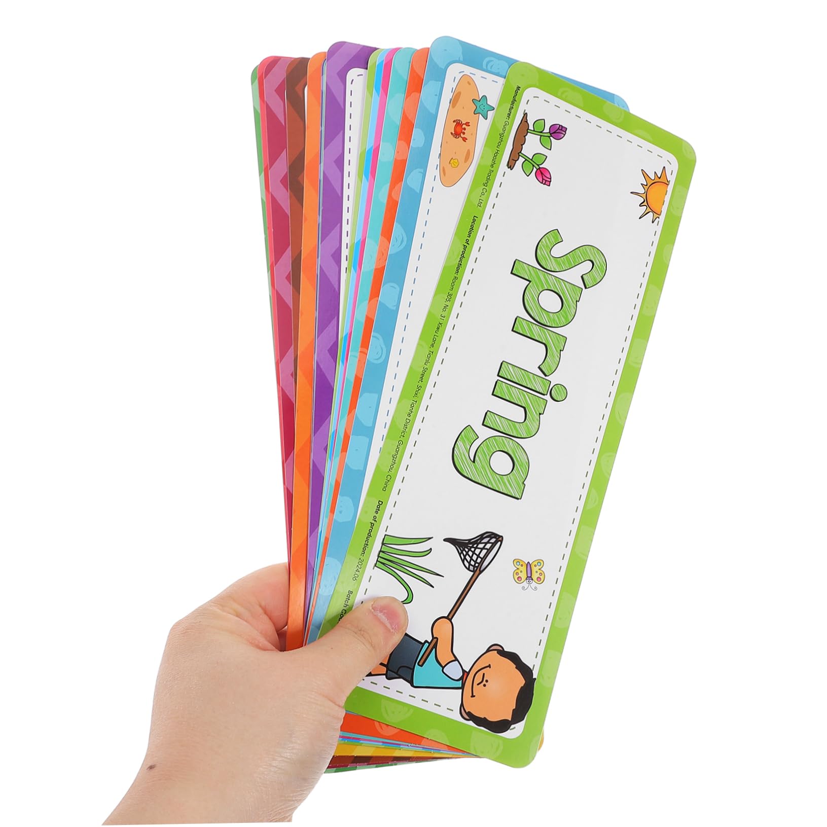 OSALADI English Word Cards 16Pcs Months and Seasons Flash Cards for Kids Toddler Learning Classroom Calendar Educational Tools for Kindergarten Decor - Image 4