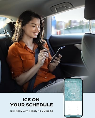 Vista 18 de Silonn Máquina de hielo para encimera, 9 cubos listos en 6 minutos, 26 libras en 24 horas, máquina de hielo autolimpiante con cuchara de hielo