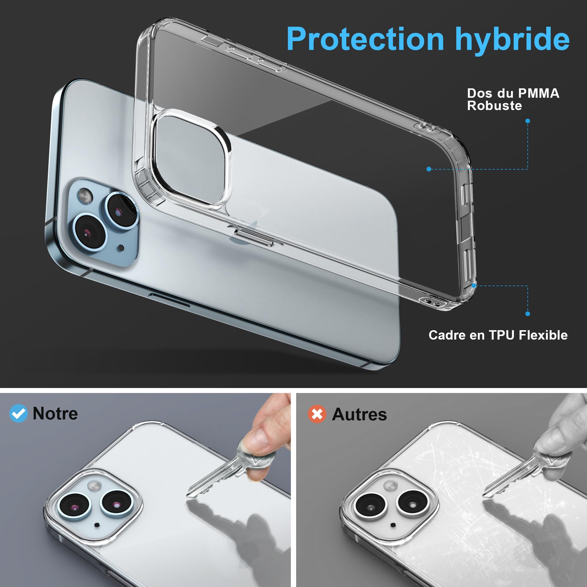 Ivoler Anti-Jaunisseent HD Clair Coque Pour ASUS Zenfone 10 / ASUS