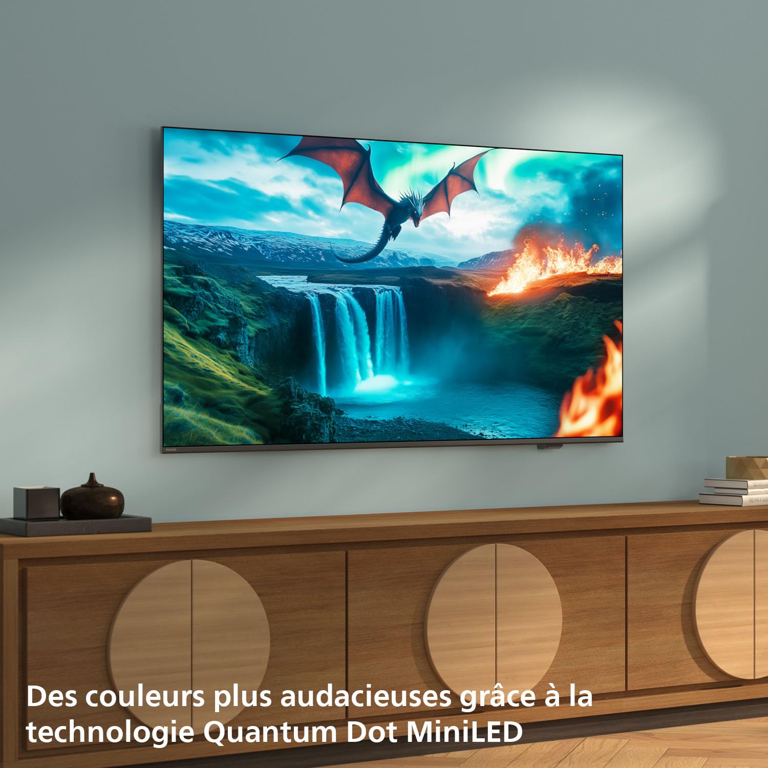 Philips 65MLED810 Mini LED 4K Smart TV - Écran 65 Pouces avec P5 Perfect Picture Engine Ultra HD, Titan OS, Dolby Vision et Son Dolby Atmos