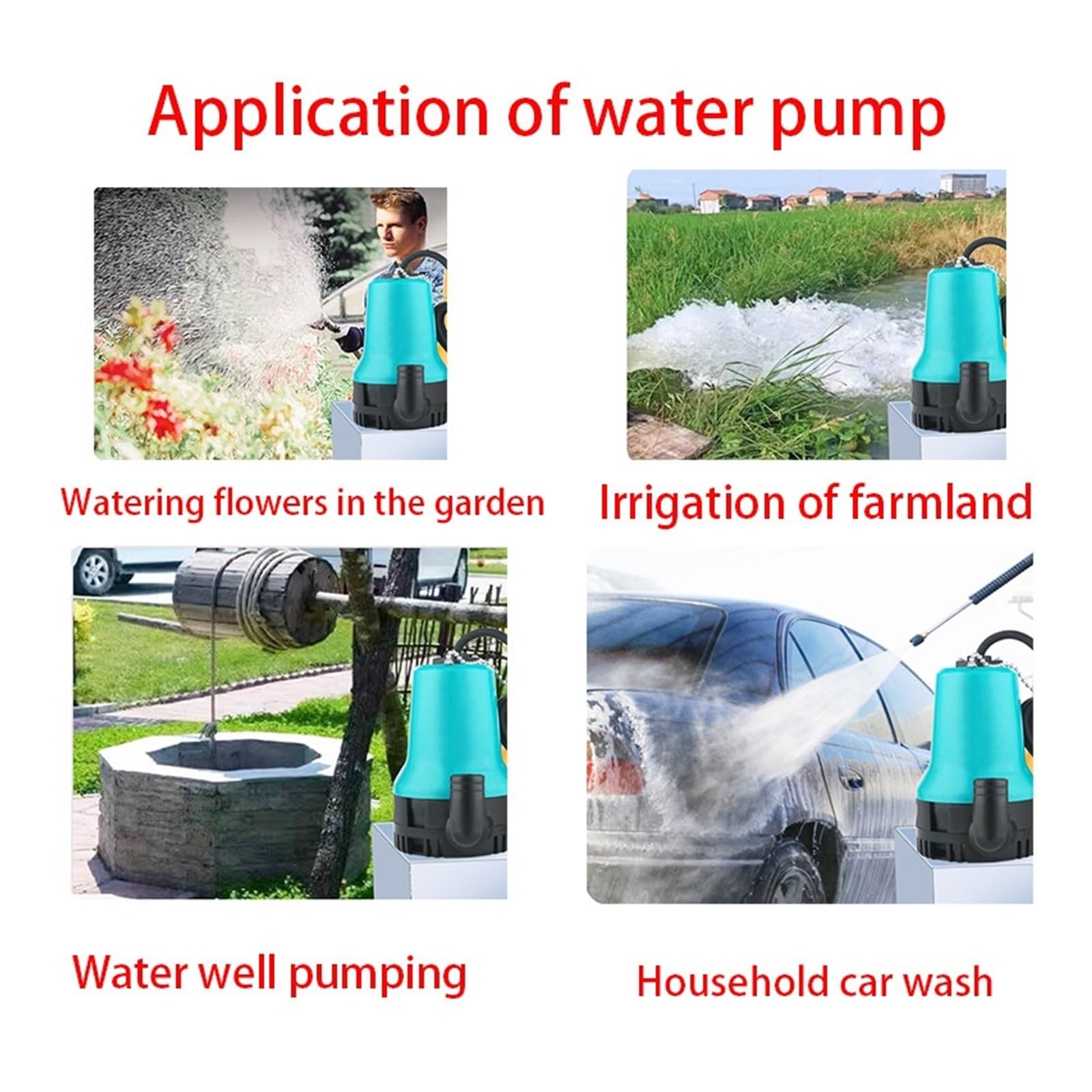 Pompa Sommergibile Da 4500 L/h, Micro CC 24 V, For Acqua A Batteria, Di Drenaggio In Plastica For Acquario Drenaggio Ad Alta Efficienza(Yellow)