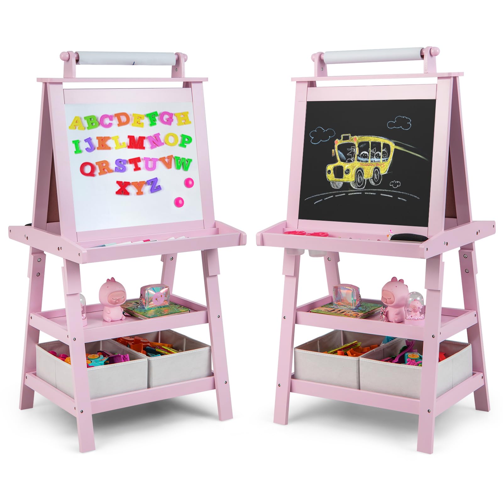 Amazon.com: HONEY JOY Art Easel for Kids, 3-in-1 Double-Sided