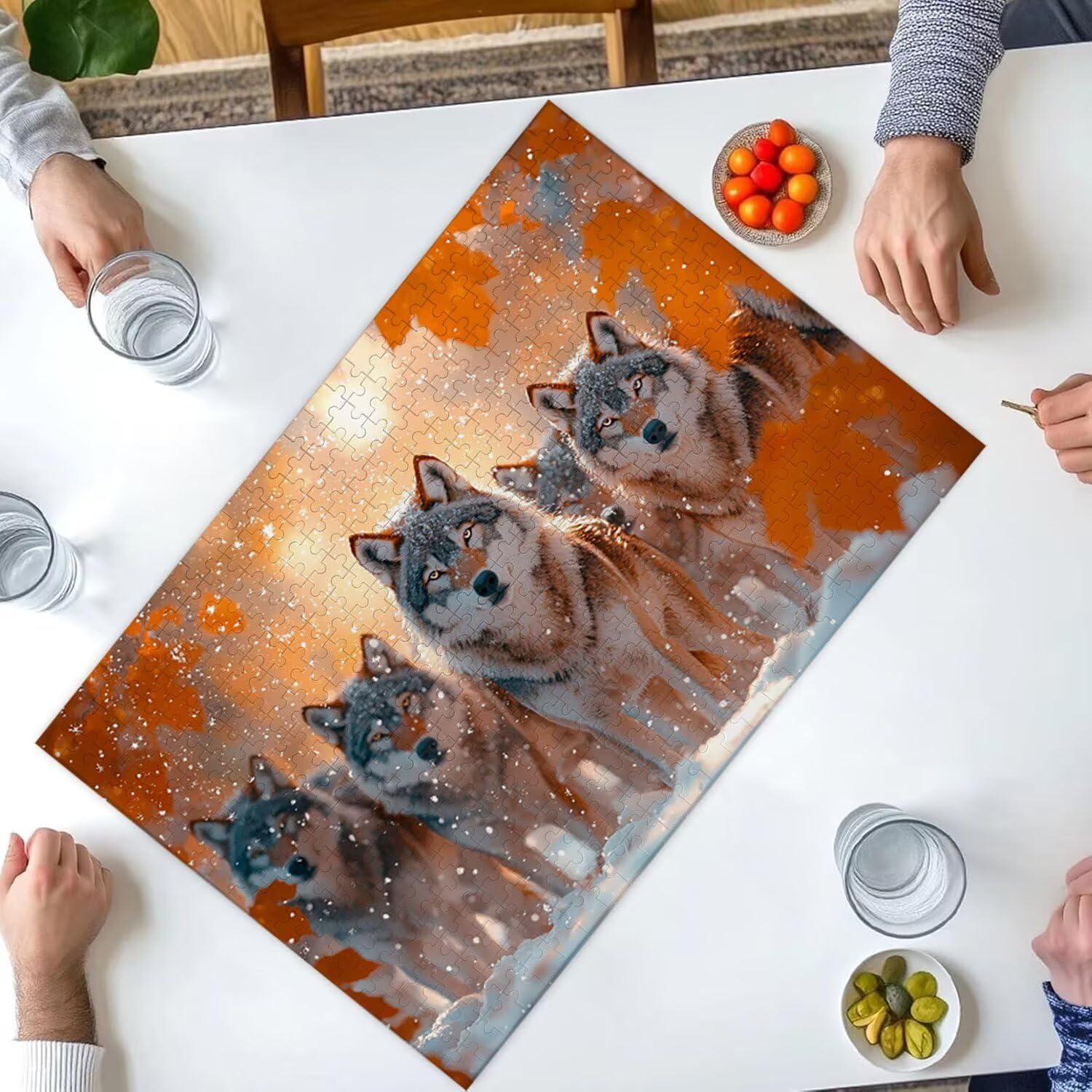 1500 Pezzi di Puzzle, lupo della foresta1500 Pezzi di Puzzle per Adulti, Regalo di Anniversario, Regalo di Natale, Decorazione Della Casa, Prevenzione Della Degenerazione Cerebrale Negli Anziani v719