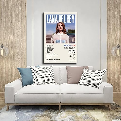 Miniatura 5 de Póster de Lana Del Rey con texto en inglés Born To Die de edición limitada póster en lienzo con diseño de arte de pared pinturas para sala de estar
