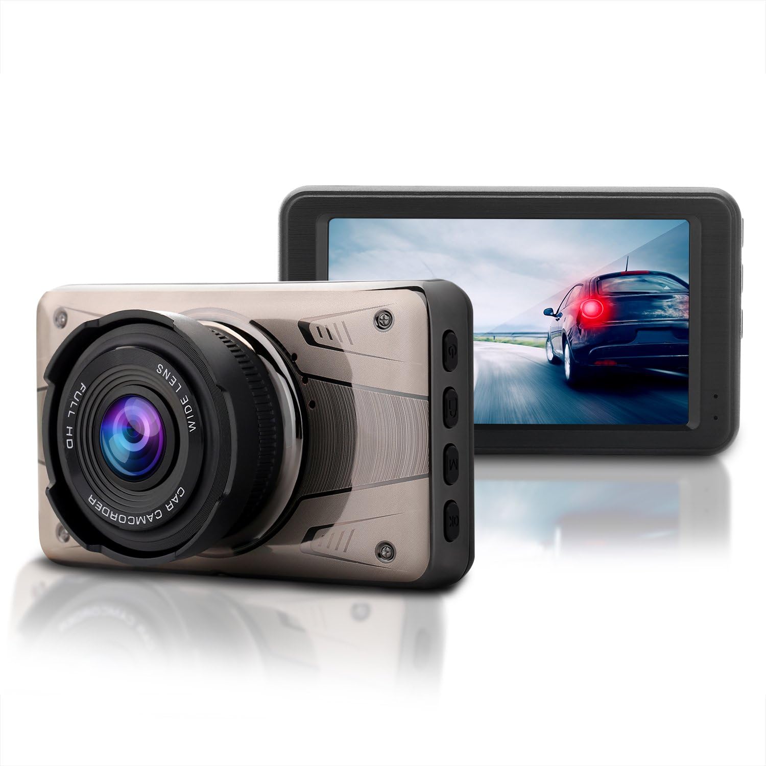 ULU SD02 FHD 1080P Dash Cam 170 Degree View Angle, Dashboard Camera, Car DVR Vehicle Dash Cam with G-Sensor, WDR, Loop Recording