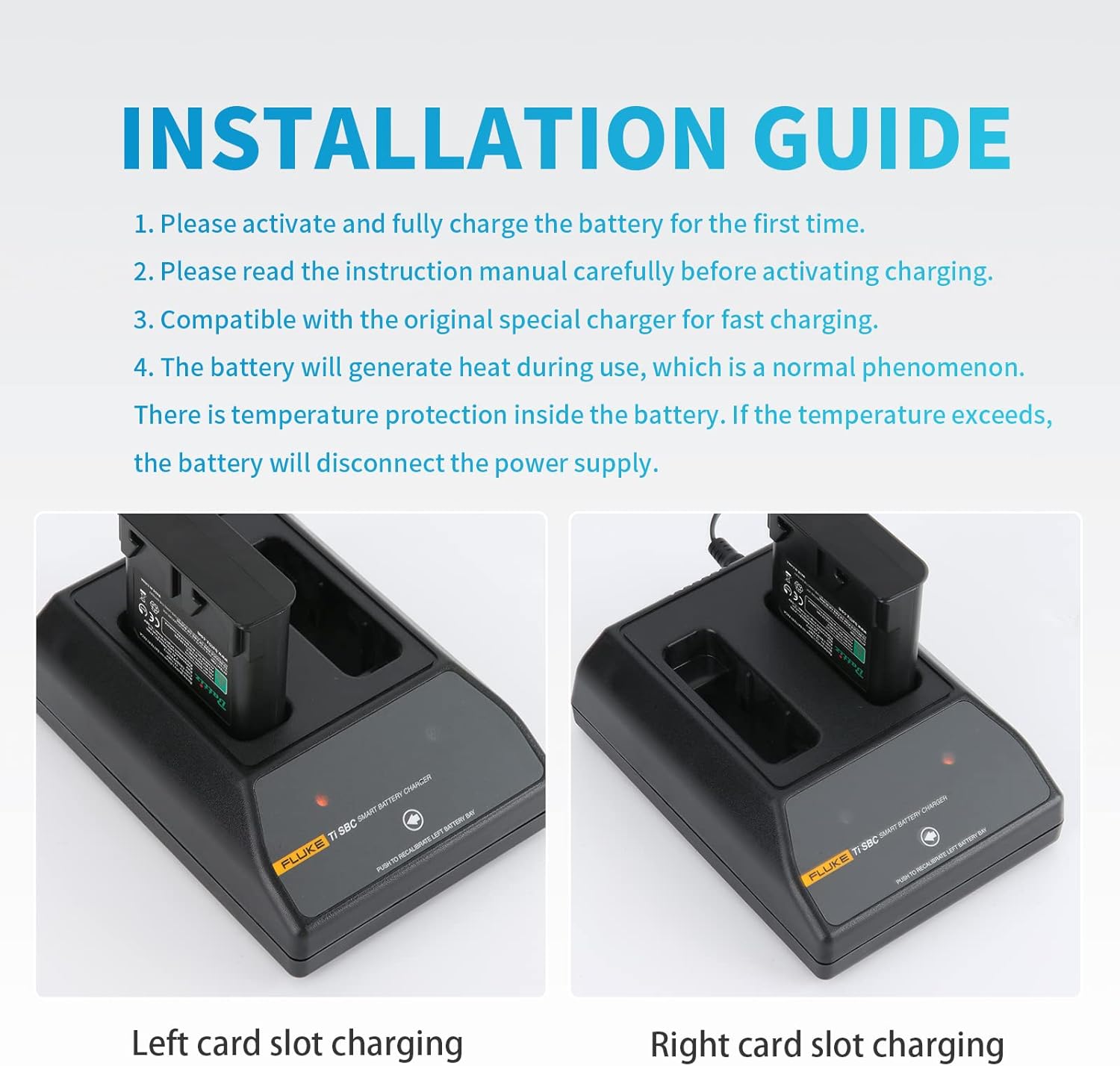 Replacement Rechargeable Lithium-Ion Battery Compatible with FLUKE TIR2/TIR3/TIR4/TI40/TI45/TI50/TI55 Series IR FlexCam Thermal Imagers, Replace the Original Model TI-SBP TI SBP