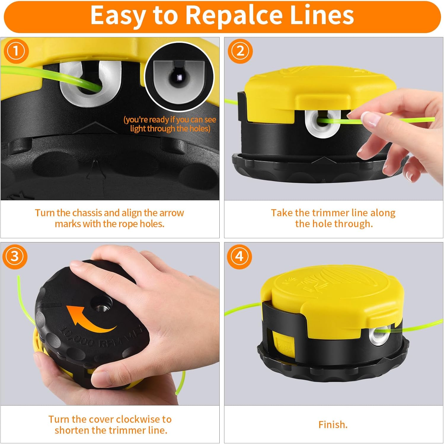 Weed Eater Head Replacement, String Trimmer Head for Echo Eater Speed-Feed 400 SRM-230 SRM-210 Trimmer (5 Pack)