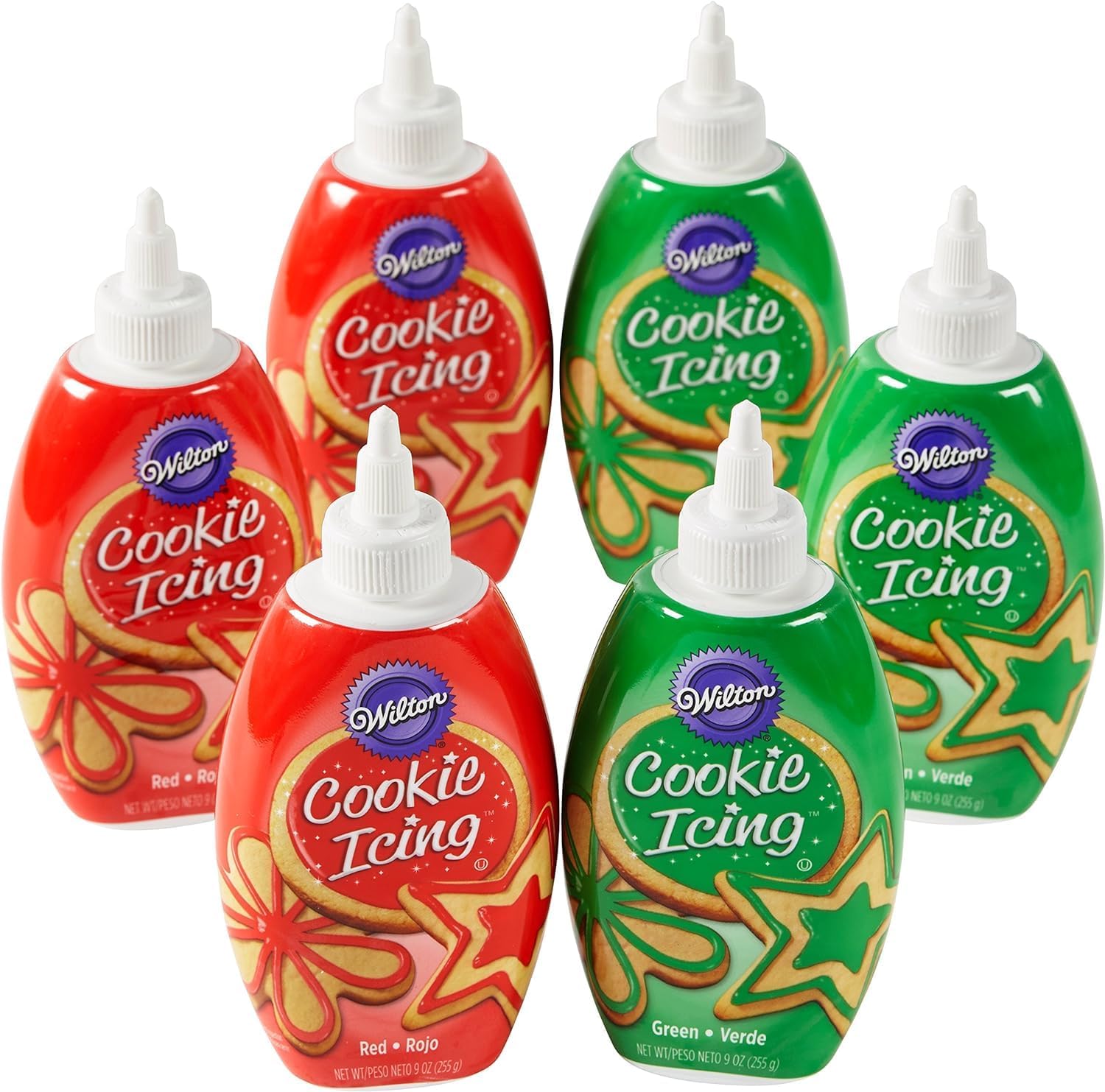 Parkway DistributorsRed and Green Christmas Cookie Decorating 6 Icing Multipack, Holiday Assortment, in a PD Ship safe Bag