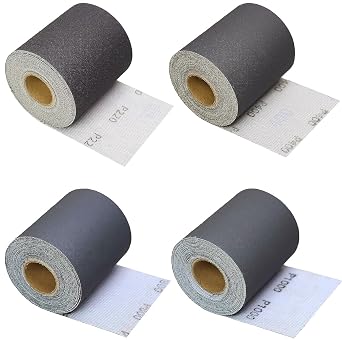 Total 20 Yards 2-3/4" Wide 220 400 800 1000 Grit Silicon Carbide Hook & Loop Backing Continuous Longboard Sandpaper Roll Sanding Sheets Paper for Automotive Woodworking Metal