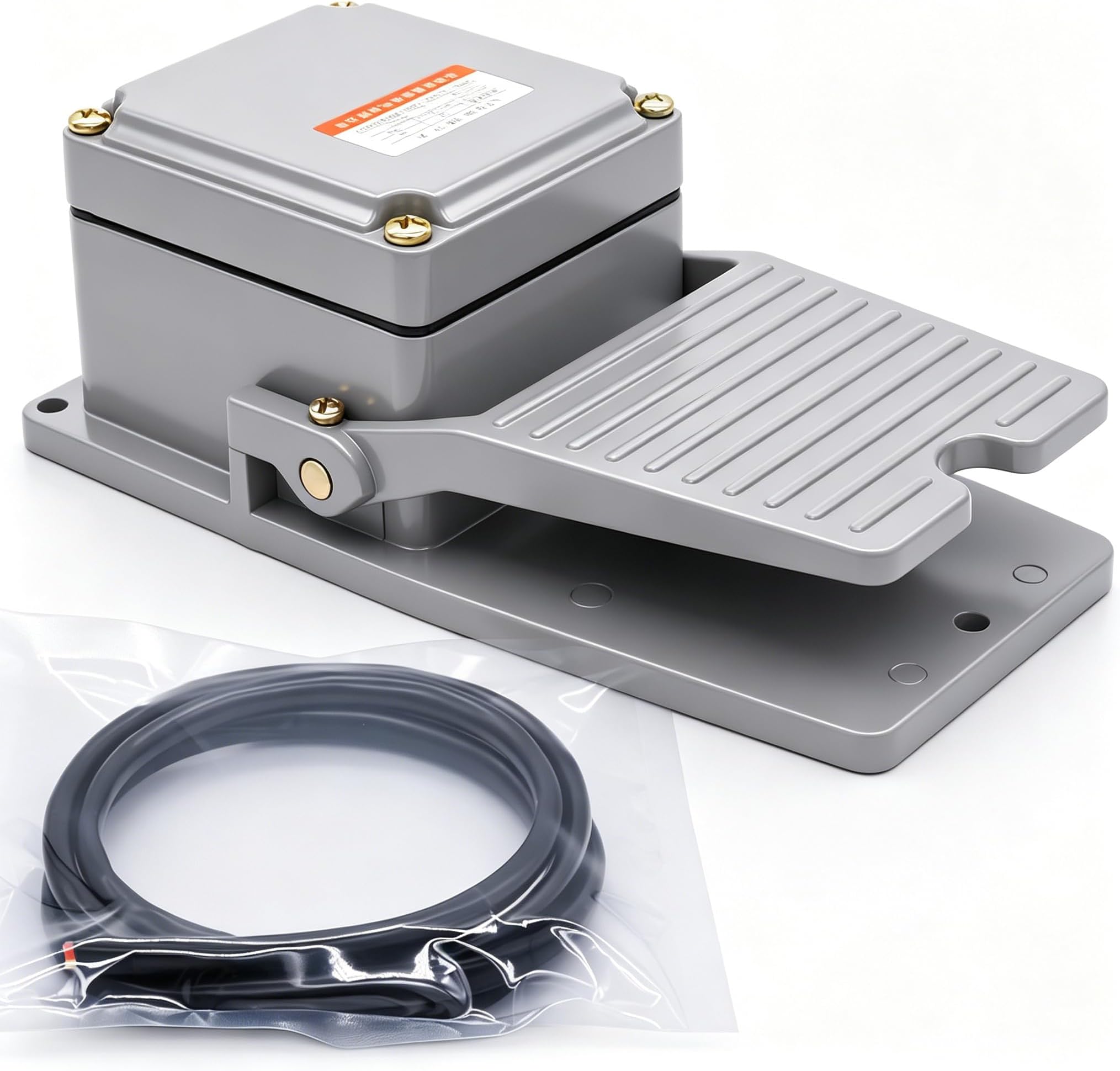 Twidec/AC 380V 15A Heavy Duty Foot Switch SPDT NO NC Electric Pedal Momentary Foot Pedal Switch LT-3