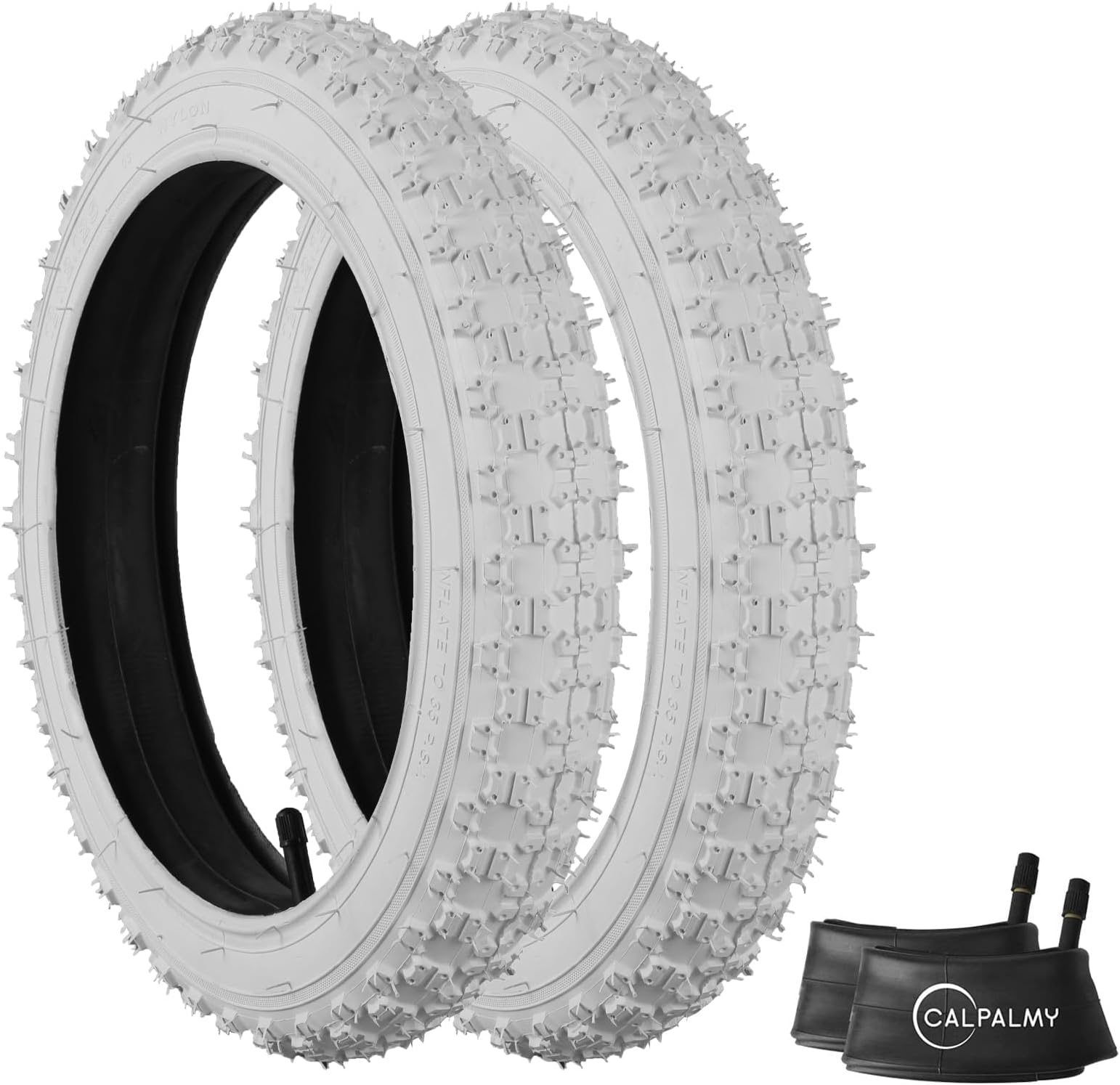 CALPALMY (2 Sets) 12“ Kids Bike Replacement Tires and Inner Tubes - Fits Most Kids Bikes Like RoyalBaby, Joystar, and Dynacraft - Made from BPA/Latex Free Premium-Quality Butyl Rubber