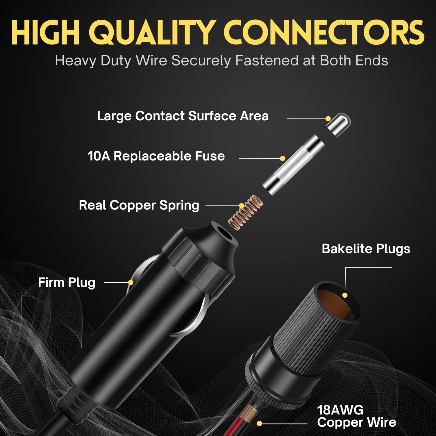 cigarette lighter extension cord amazon Amazon.com: TNP Car Cigarette Lighter Extension Cord (10ft) - 12 Volt Extension  Cord with Cigarette Lighter Plug