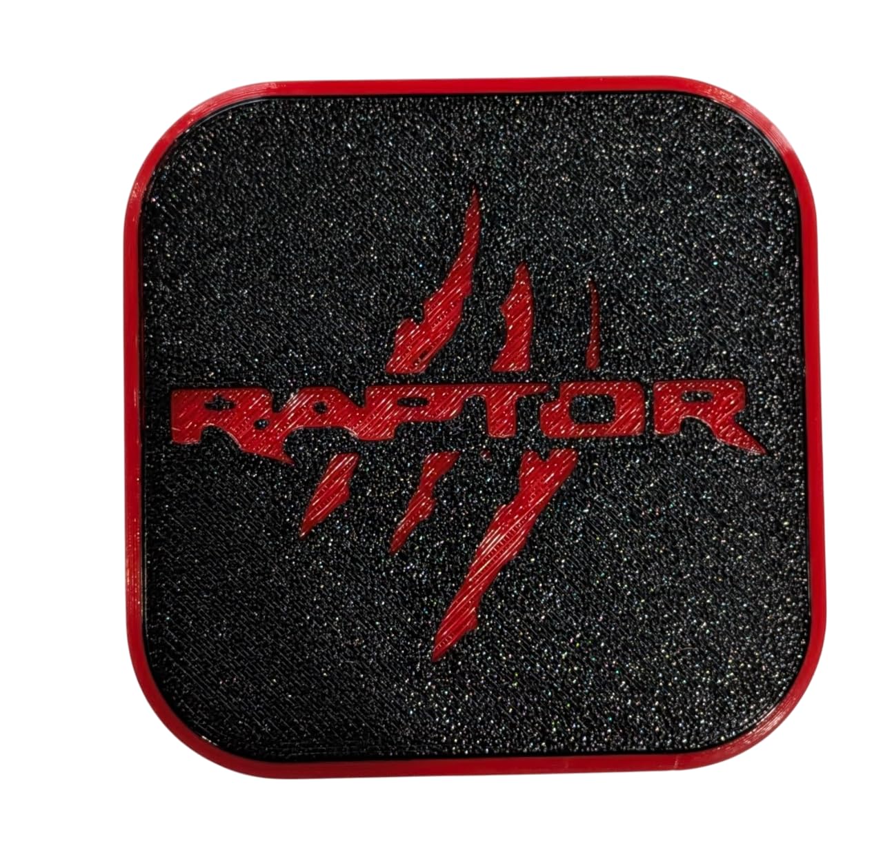Raptor Hitch Cover Custom Made for you FORD Raptor 2in Receiver (New and Improved) (Red)