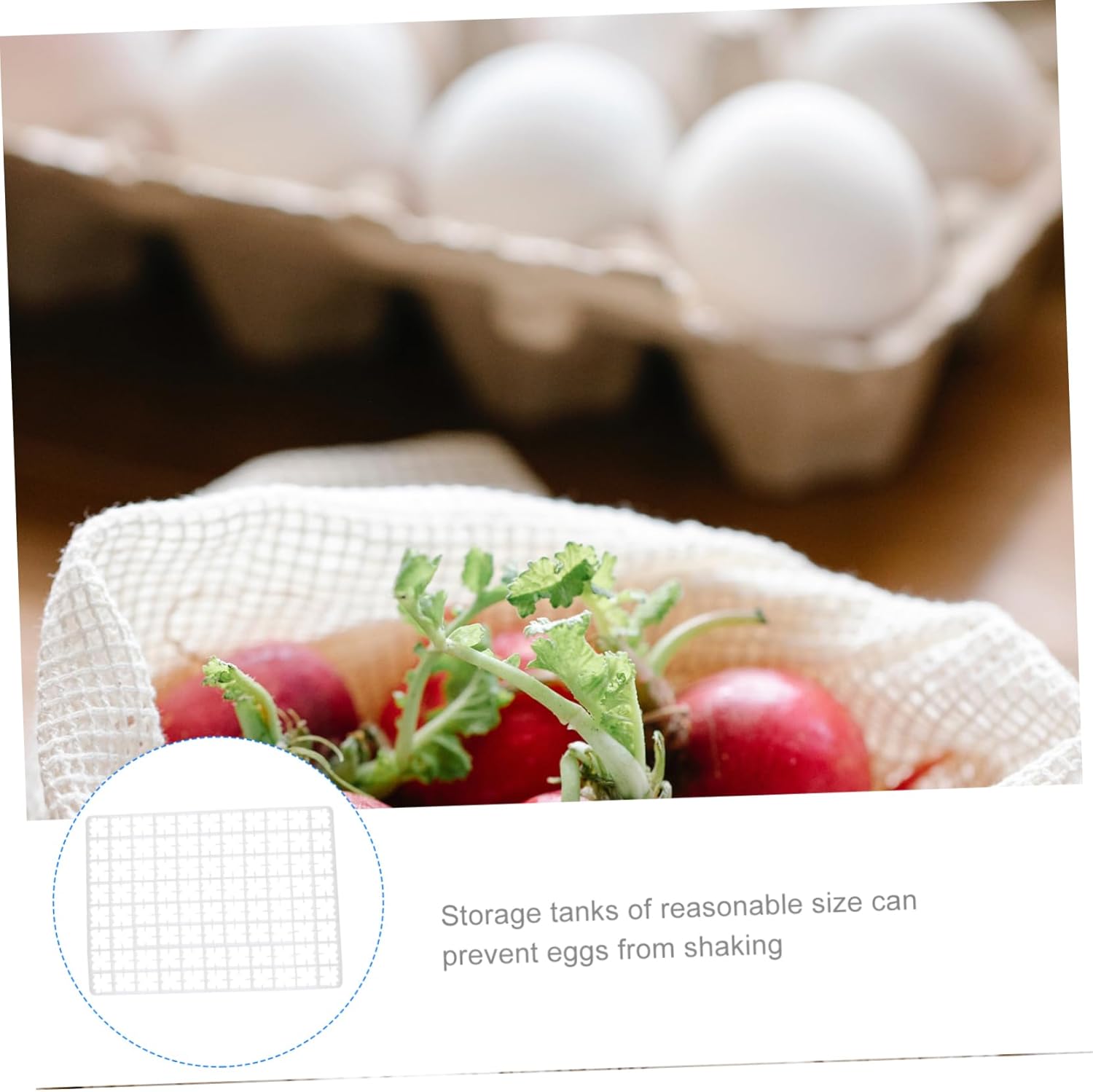 jojofuny 88-Capacity Egg Storage Container Protective Egg Holder Tray for Fridge Stackable Organizer and Incubation Tray