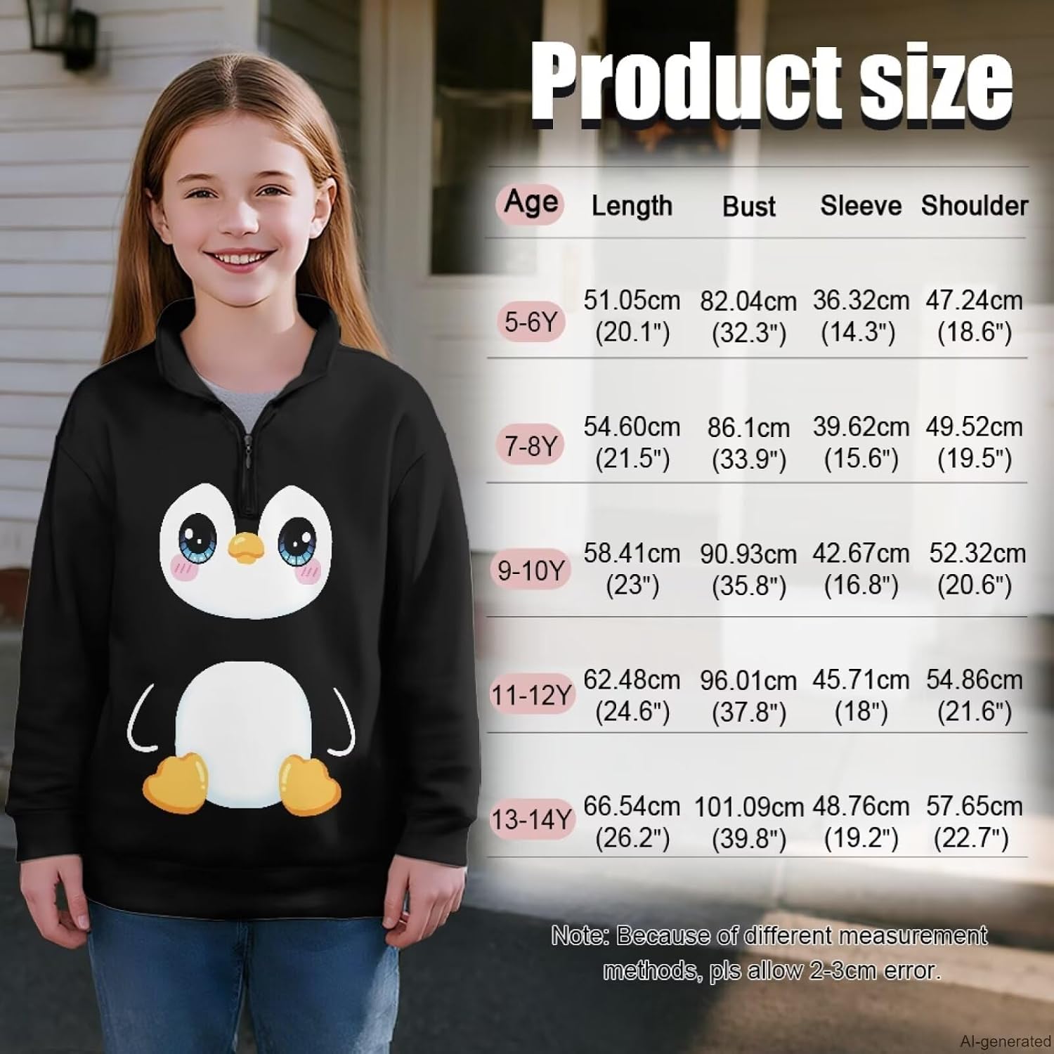 Girl's 1/4 Zip Sweatshirts Drop Shoulder Long Sleeve Stand Collar Sweatshrit Athletic Pullover Top 5-14 Years
