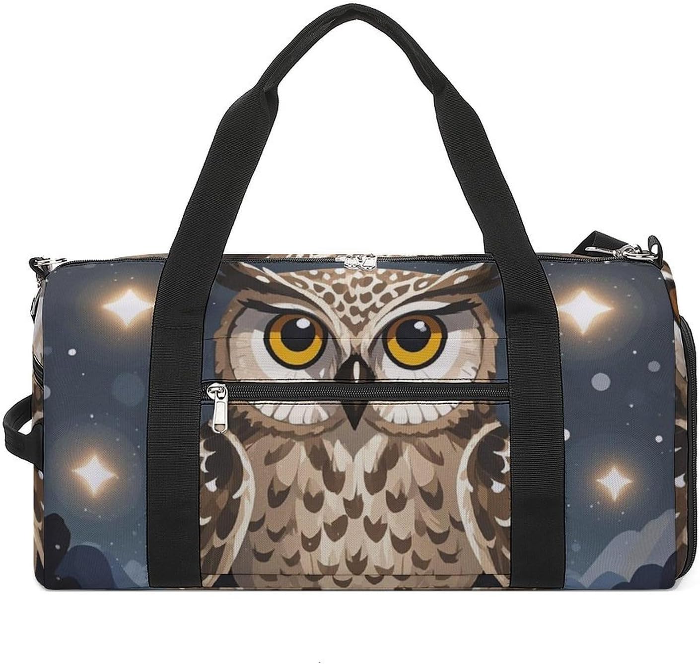 Gym Bag for Men Travel Duffle Bag Cartoon Owl Tote Bag Weekender Duffel Bag Weekender Bag for Sports