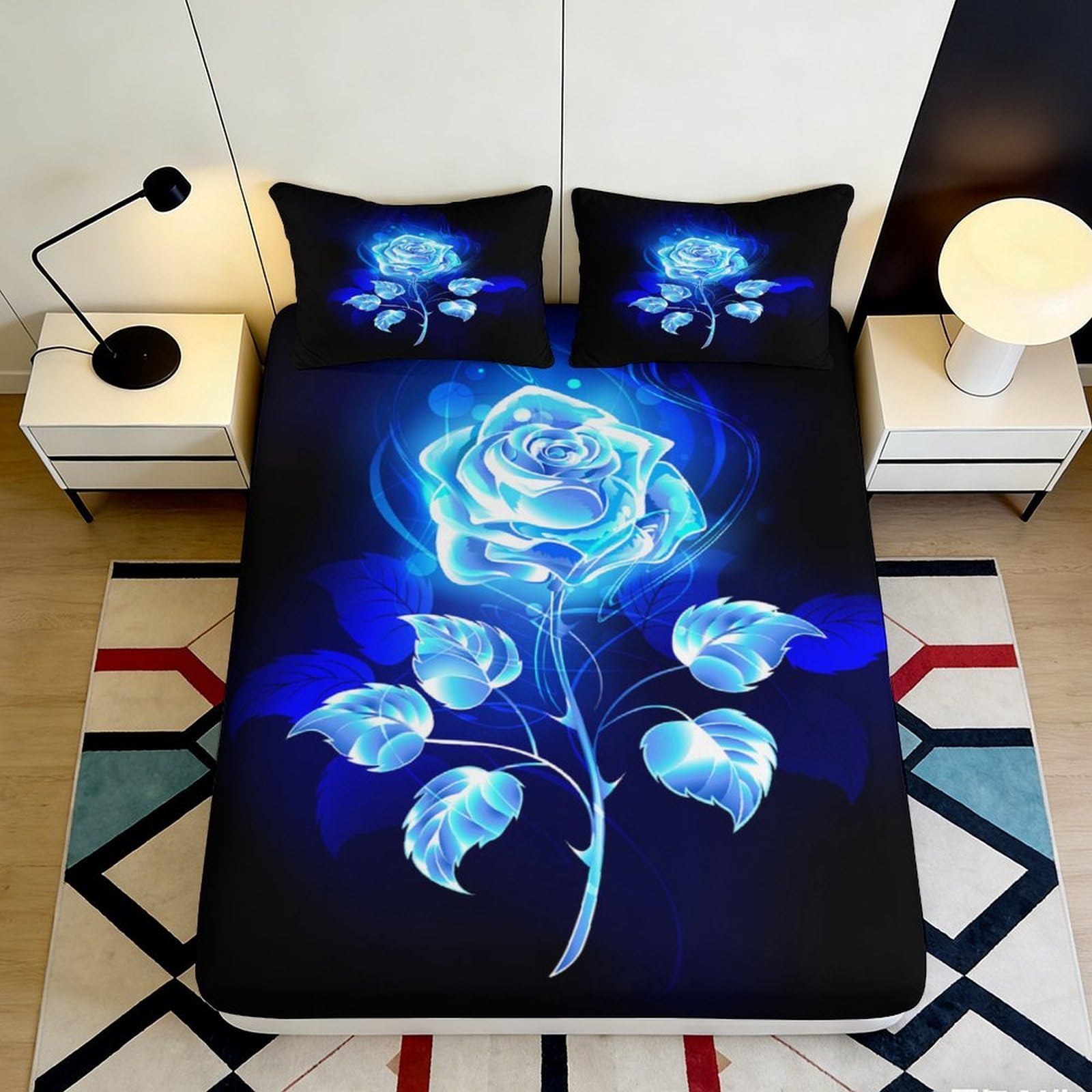 3D Printed Zodiac Scorpion Fitted Sheet Microfiber Deep Pocket Bedroom Bedding Non-Slip Scorpion Mattress Fitted Cover Washable 180x200x25cm