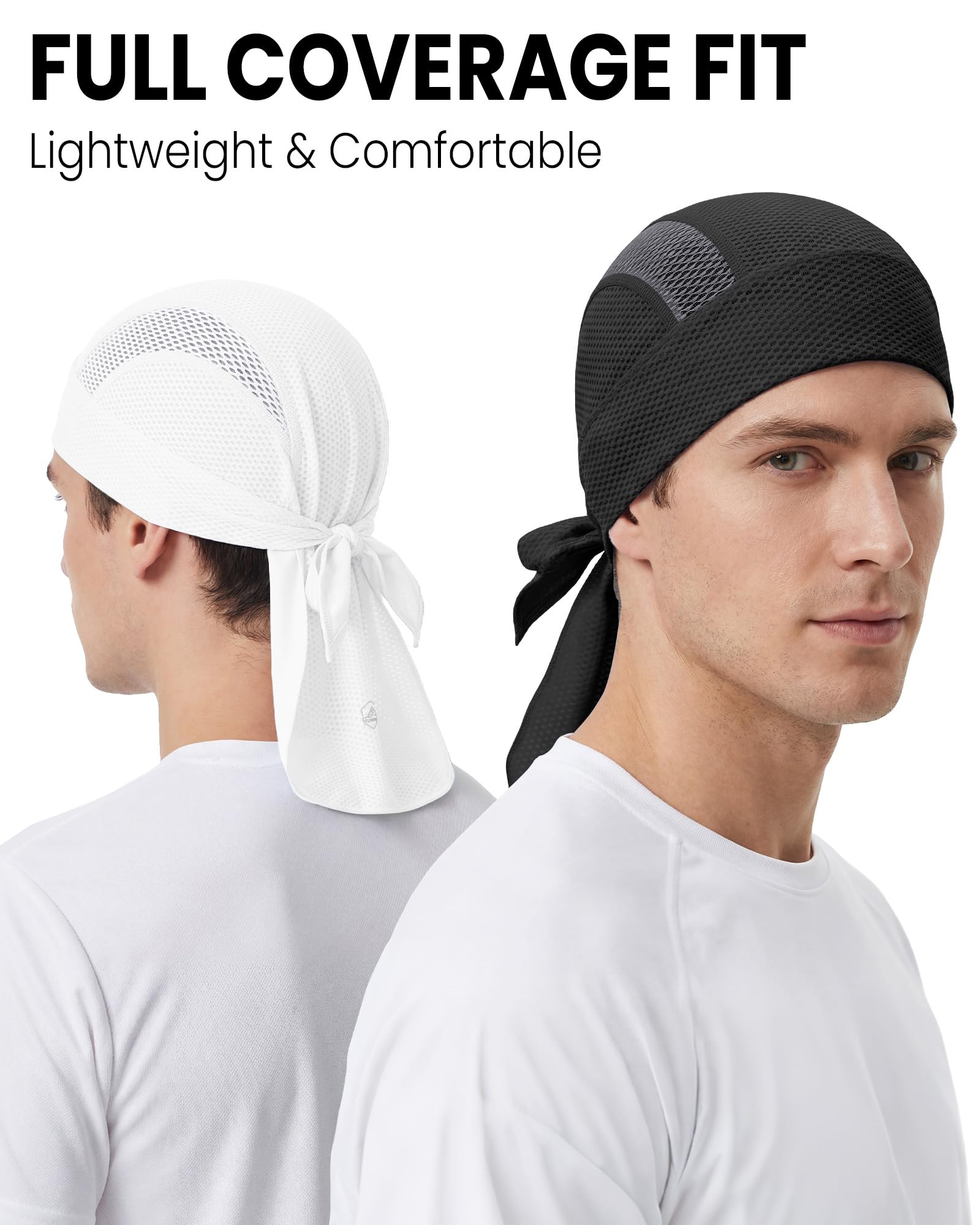GXCROR Bandana męska chusta na głowę, Durag, szybkoschnąca, oddychająca, sportowa, do jazdy na rowerze, motocyklu, biegania