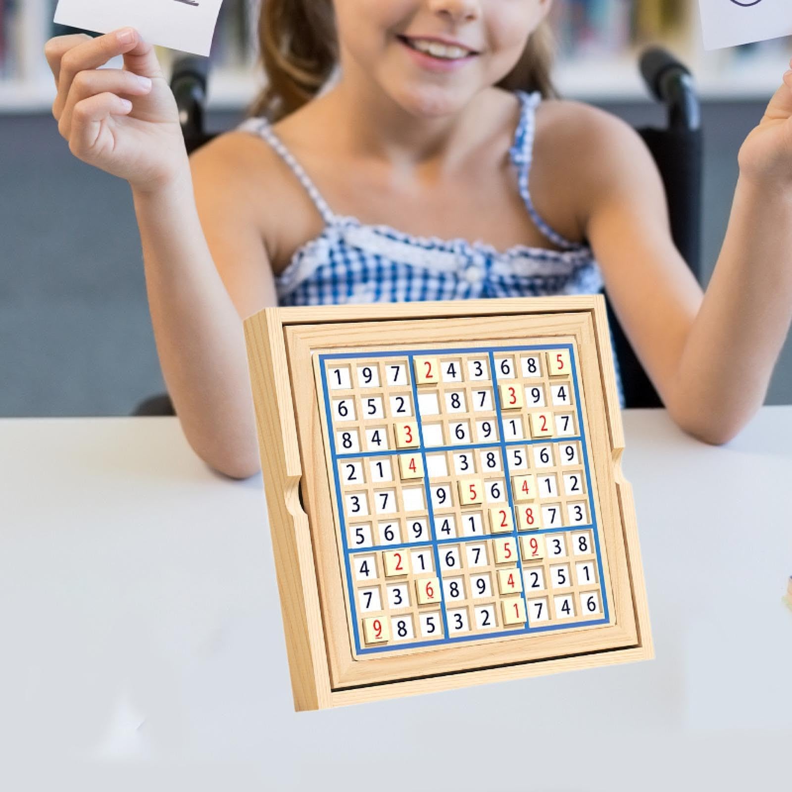 Juego de Rompecabezas Sudoku de Madera, Juguete de Aprendizaje Temprano para Niños Y Niñas de Entre 1 Y 3 años.