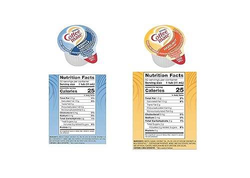 Miniatura 4 de Coffee mate - Crema líquida individual, paquete variado, cremas individuales, 6 sabores  crema dulce italiana, original, vainilla francesa,