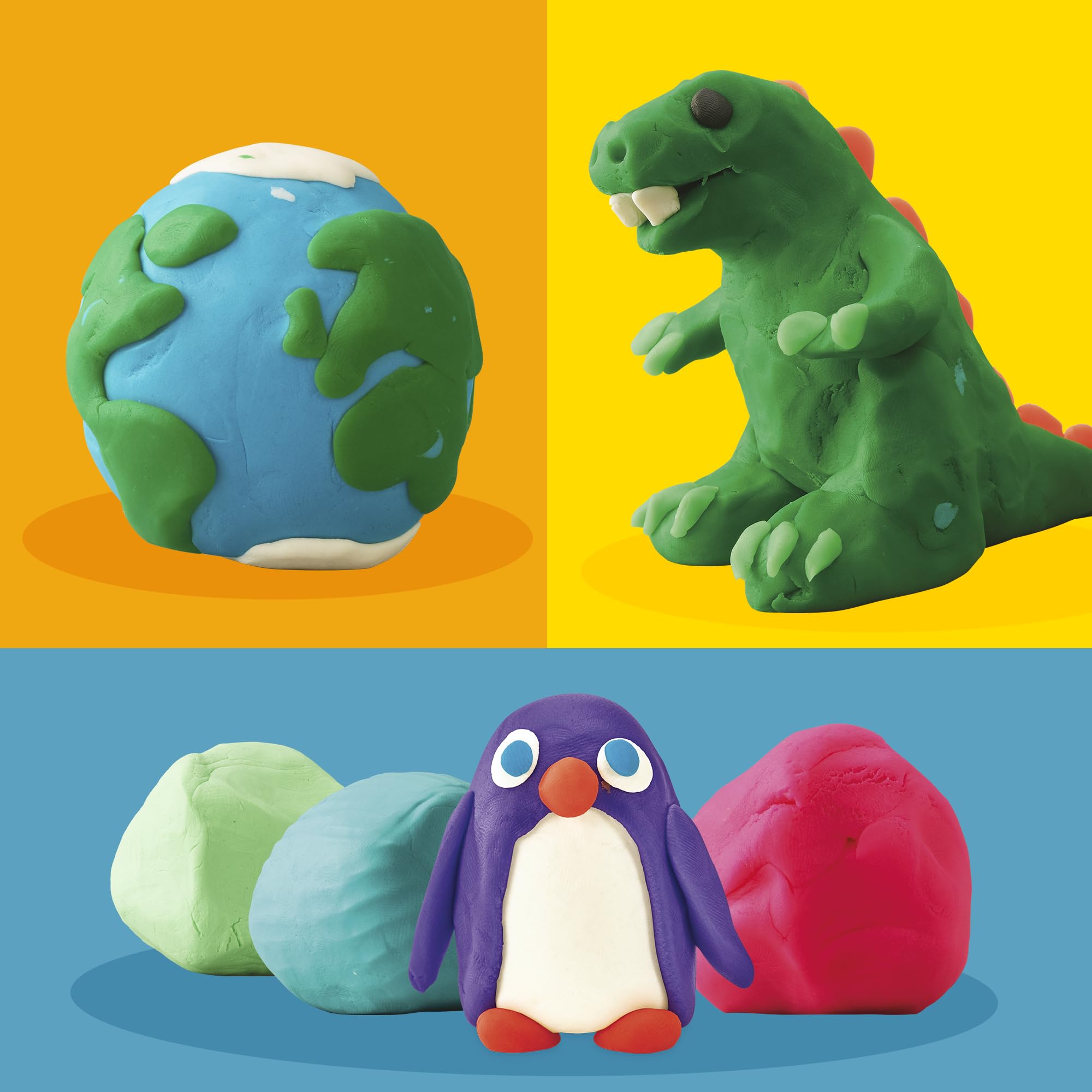 Play-Doh Super Colour Set mit 20 Dosen Modelliermasse (insgesamt 1,6 kg), Bastelset zum gemeinsamen Spielen oder als kreatives, für Kinder ab 3 Jahren
