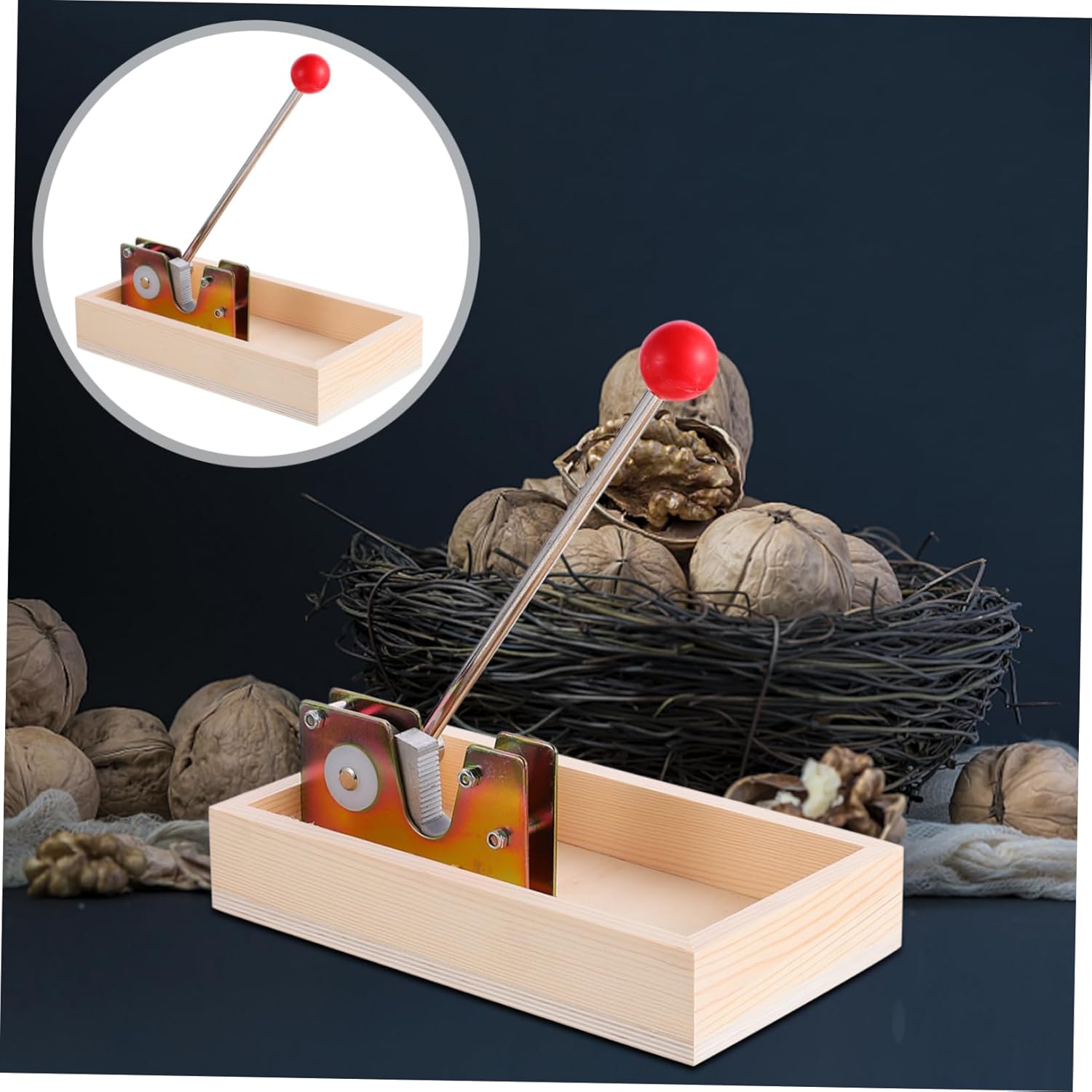 1pc Manual Nut Cracker and Sheller Tool for Macadamia Walnut Pecan Hazelnut Design Storage Basket for Easy Nut Peeling and Organization