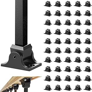 VEVOR Sabots de Garde-corps Carrés 50 PCS Base Support de Balustre Alliage d