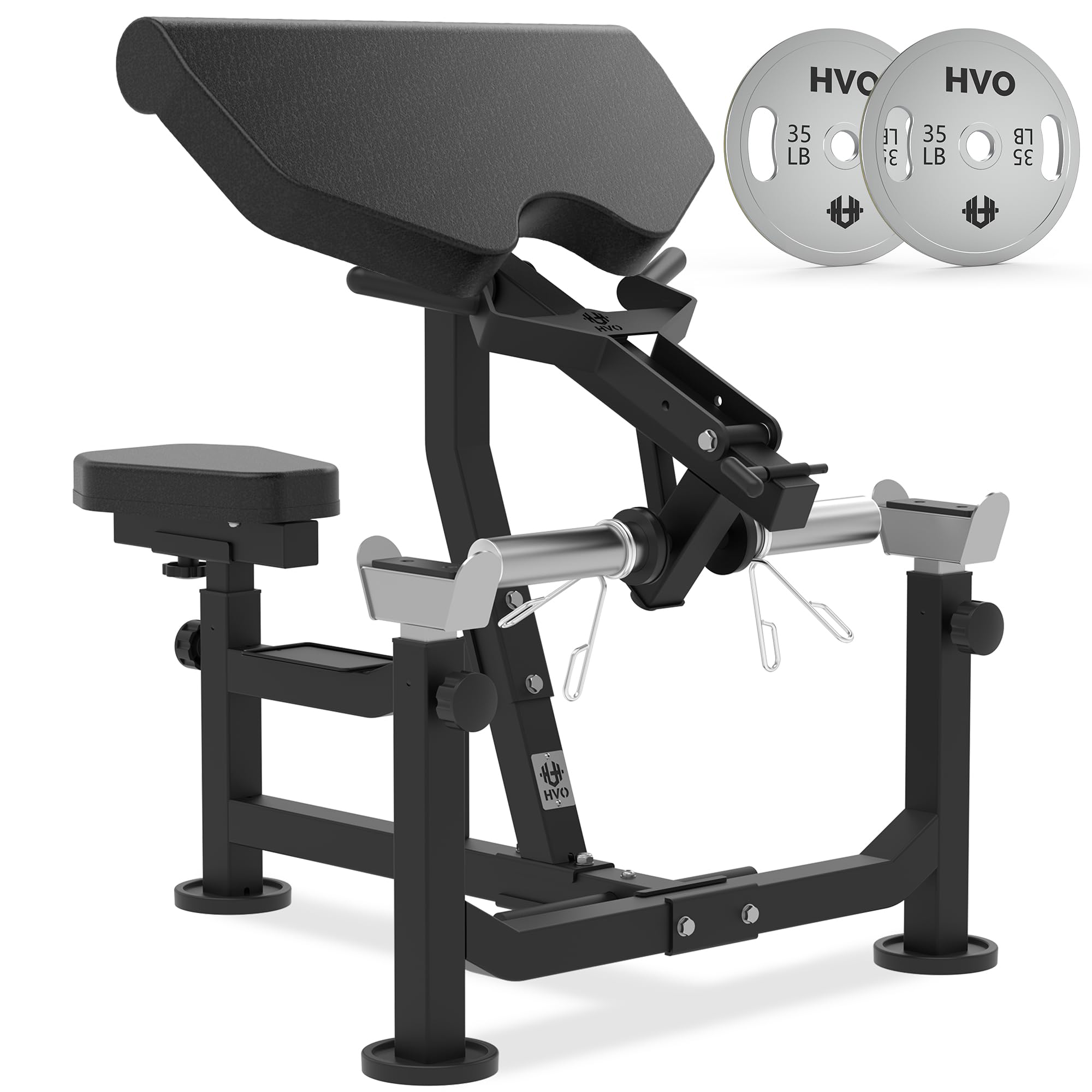 HVO Preacher Curl Machine: 4-in-1 Preacher Curl Bench Bicep Arm Curl