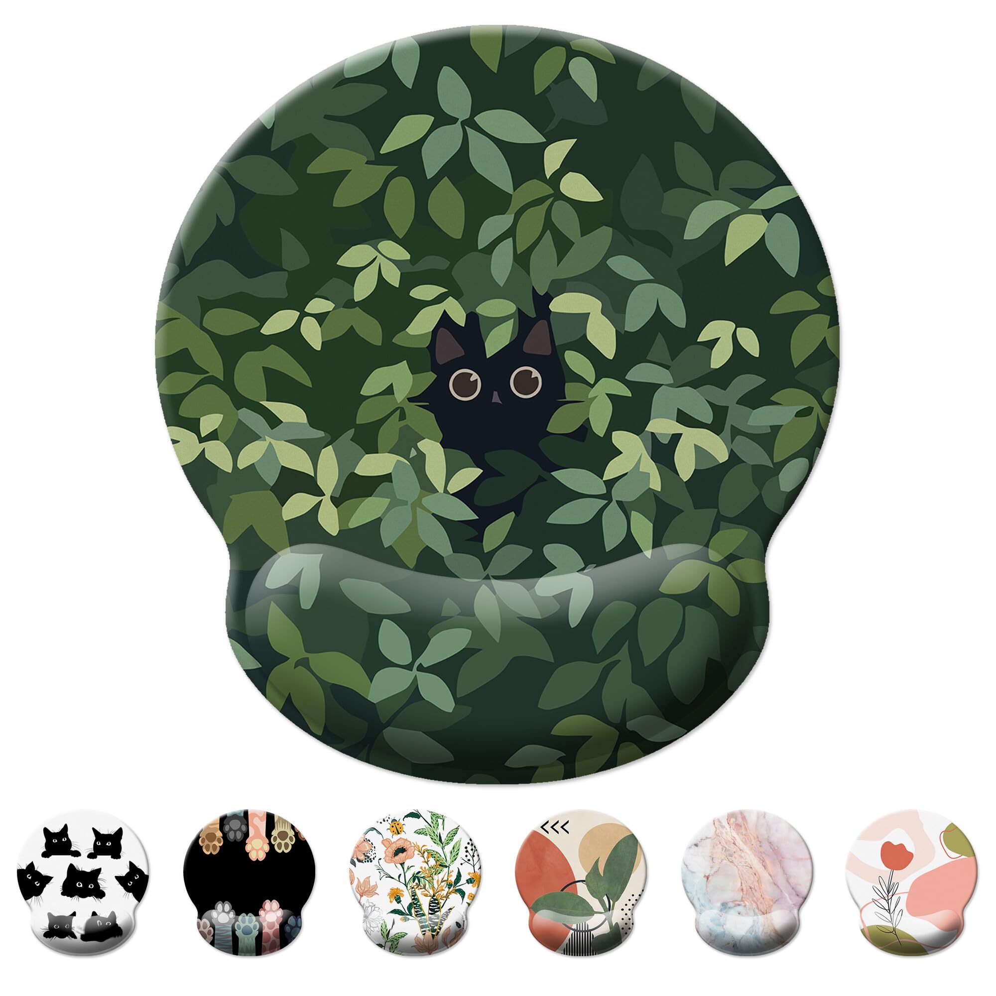 Mouse Pad Wrist Support,Ergonomic Mouse Pad with Wrist Rest,Comfortable Mousepad with Smooth Wrist Rest,Pain Relief Mouse Pads for Non-Slip Base,