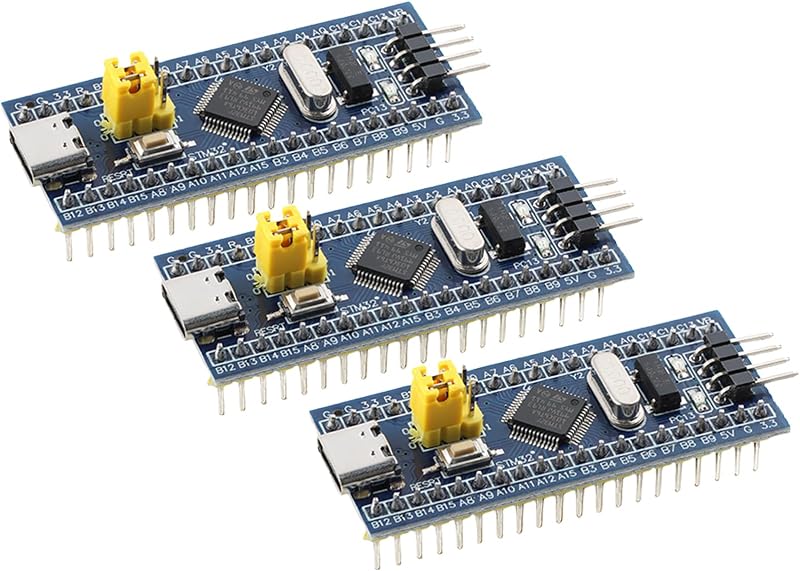 3Pcs STM32F103C6T6 Development Board with Type-C Soldered ARM 32-bit MCU Core for Learning & Projects