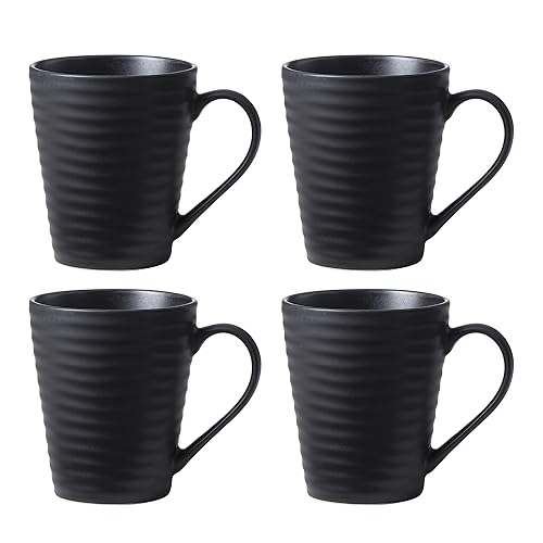 Oneida 895943 Ridge Black Tazas, Juego De 4