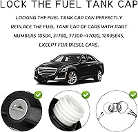 Vista 3 de Tapa de gas de bloqueo, Tapa de combustible de bloqueo con llave para 4Runner, Chevy Silverado 1500 2500 3500, Nissan GMC Subaru Buick Tapa