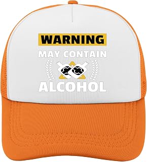 May Contains Alcohol Cool Hat for Men Light Weight Cap