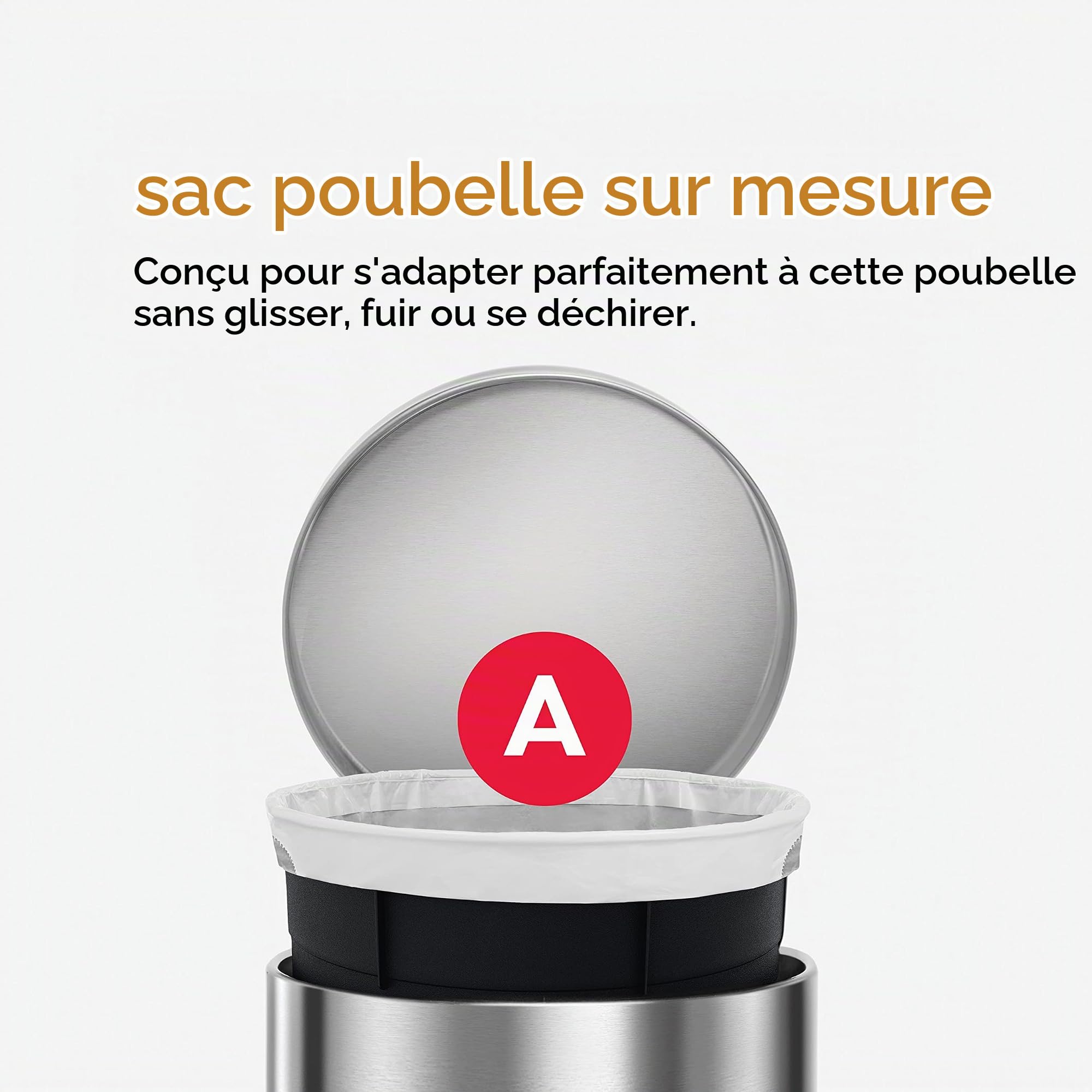 simplehuman CW1853CB poubelle ronde à pédale, petite poubelle de salle de bain bureau chambre, acier blanc, 4.5 litres | Ronde, avec Pédale Robuste, Technologie Lid Shox®, pour Petits Espaces, Bac Intérieur Amovible