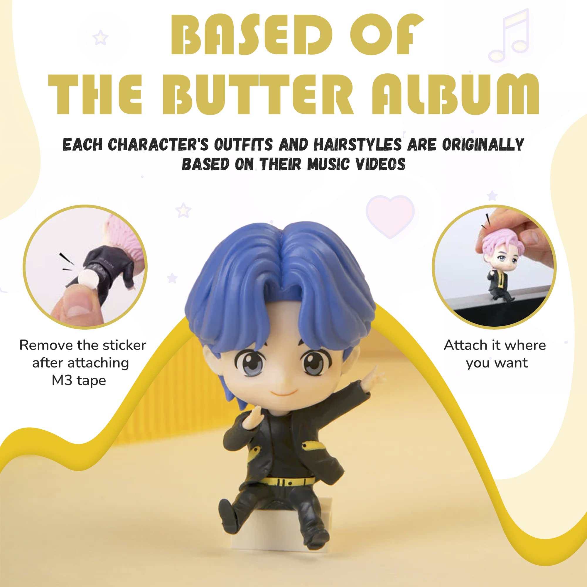Amazon.com: ROYCHE BTS Inspired Butter Monitor Figure, All 7