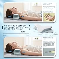 Vista 4 de Almohadas Cervicales para el Cuello, Almohada Ortopédica Enrollable para Alivio del Dolor de Cuello, Dispositivos de Descompresión para Dormir