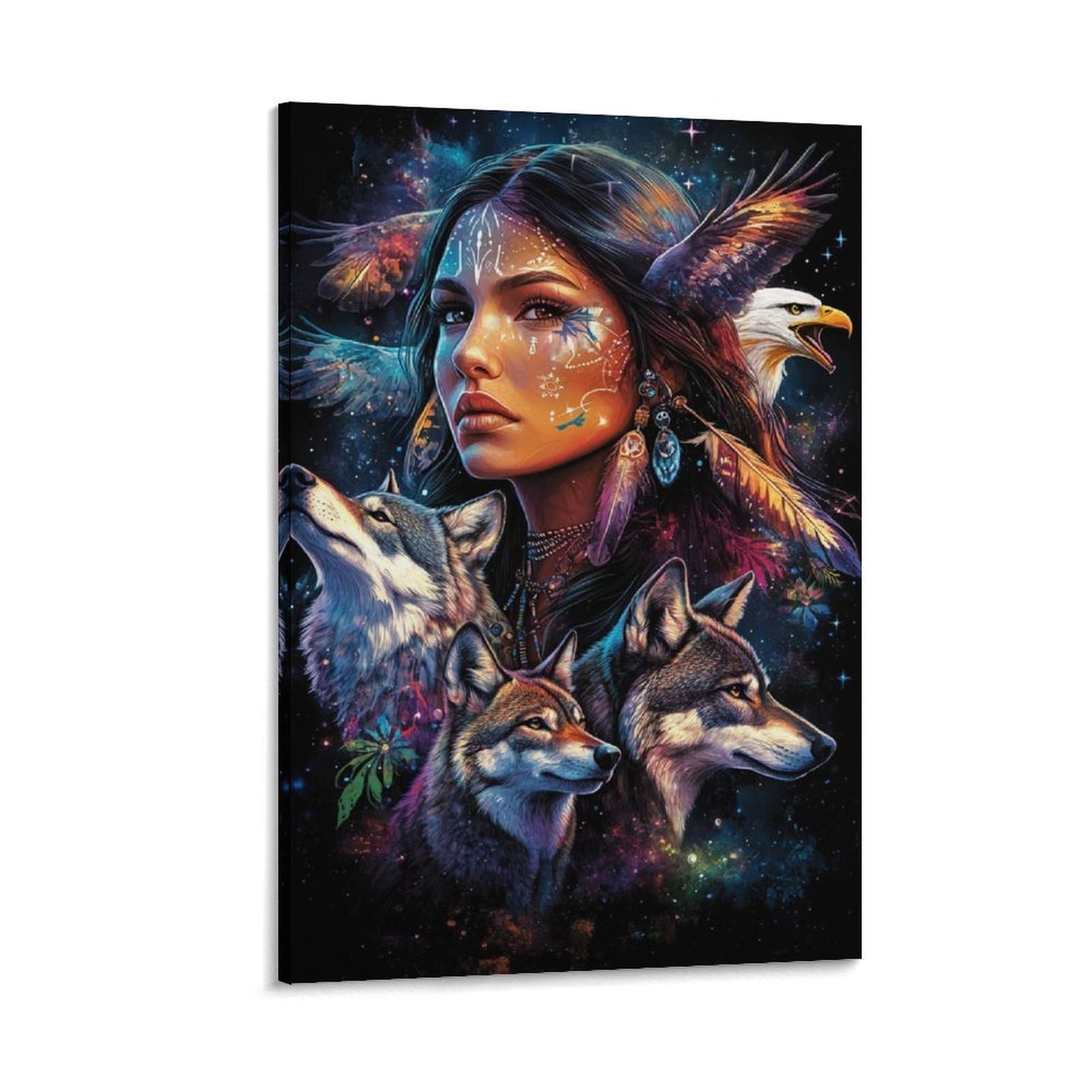Tableau loup décoration murale moderne salon 50x75cm - 6