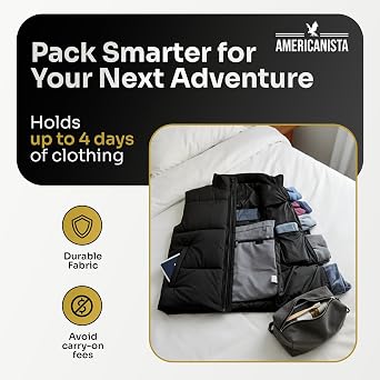 Smart Travel Vest for Men & Women with 12 Hidden Pockets | Avoid Carry-on Fees | Holds 4 Days of Clothes