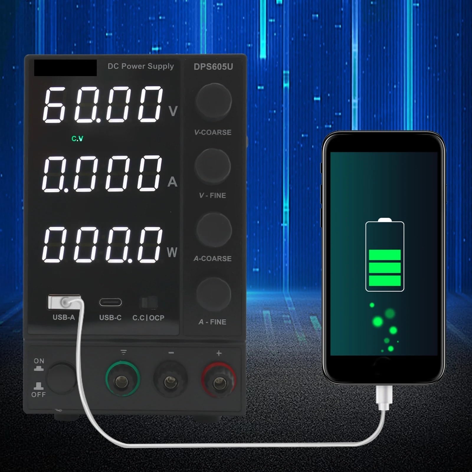 fuente de alimentación de laboratorio, Fuente de alimentación de CC ajustable, banco de laboratorio, fuente de alimentación estabilizada, regulador de voltaje e interruptor.(DPS3010U(30V10A))