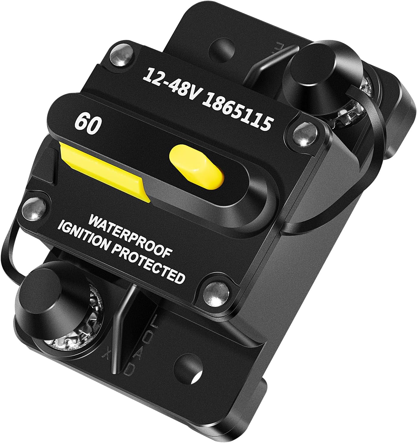 1865120 MKR-28 Trolling Motor Plug and Receptacle with 1865115 MKR-27 Circuit Breaker 60 AMP for 12V/24V/ 36V/48V Trolling Motor Freshwater and Saltwater