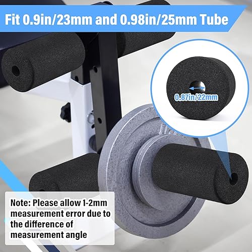 Miniatura 2 de Deekin 4 almohadillas de espuma para pies, cubierta de tubo amortiguador para gimnasio en casa, equipo de máquina de ejercicio, almohadillas de