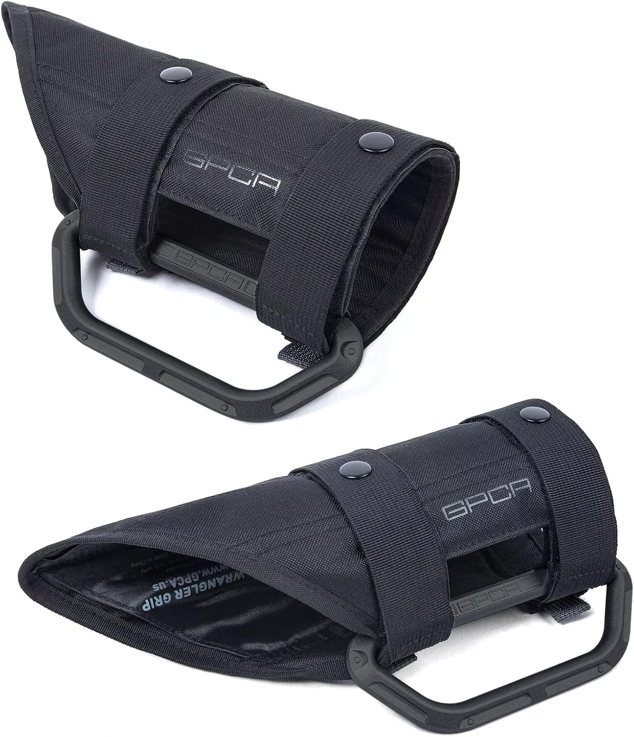 GPCA - GP Grip LITE Grab Handle for 2007-2023 Jeep Wrangler 4xe, JL, JT, JK, Sport, Sahara and Rubicon 4DR/2DR Aluminum Metal, Patented Roll Bar, 1 Pair, Jet Black