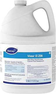 VIREX Diversey II 256 04332. Liquid Disinfectant Cleaner and Deodorant, Hospital Grade Floor Cleaner with Mint Scent, Concentrate, 1-Gallon