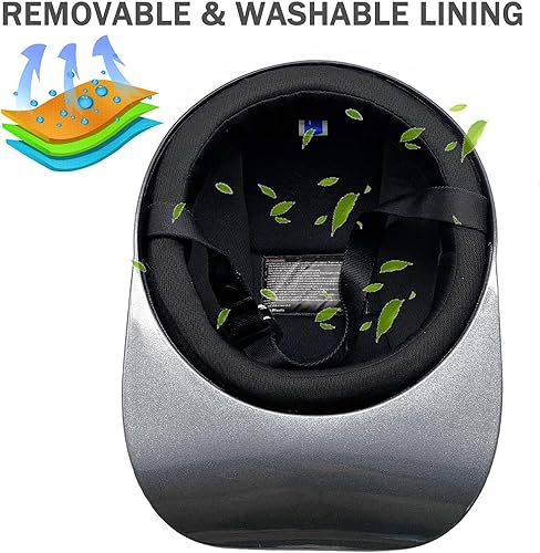 Miniatura 9 de Casco de béisbol vintage para motocicleta, media gorra con gafas para hombres y mujeres adultos, ciclomotor, moto, moto, moto, moto, Street Cruiser